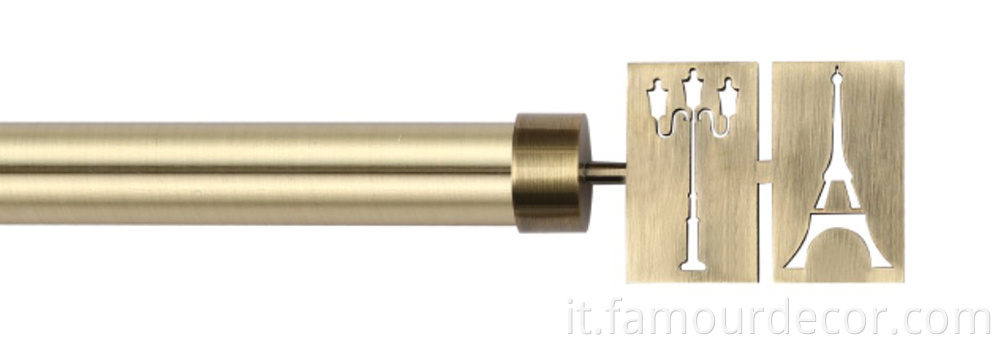 Curtain rod street light tower pattern